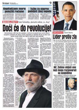 Tekst iz "Dnevnog avaza" objavljen 26. septembra 2014. godine - Avaz