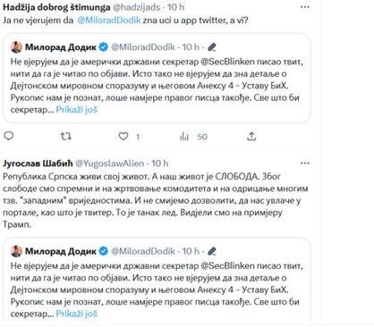 Komentari na Twitteru  - Avaz