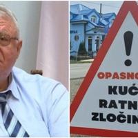 Ispred Šešeljeve kuće postavljen znak "Opasnost, kuća ratnog zločinca"