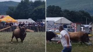 Video / Tokom borbe bik uletio u publiku, ljudi u panici bježali