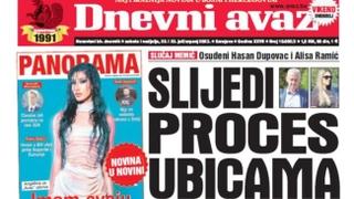 U dvobroju "Dnevnog avaza" čitajte: Slijedi proces ubicama