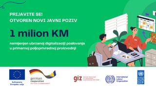 Milion KM namijenjen ubrzanoj digitalizaciji poslovanja u primarnoj poljoprivrednoj proizvodnji