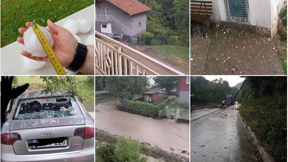 Veličina ledenih grudvi koje su pogodile sjever Bosne - Avaz