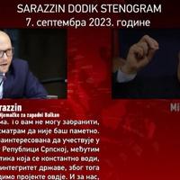 Face TV objavio stenogram razgovora Saracina i Dodika: "Rakija Vam je bolja nego politika"