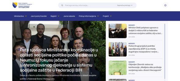 Web stranica Ministarstva - Avaz