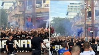 "Ajndhoven gori": Spektakularan korteo BH Fanatikosa