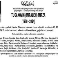 Dženaza preminulom meteorologu Mirzi Tucakoviću bit će klanjana danas