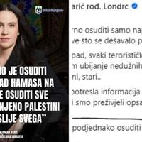 Benjamina Karić rođ. Londrc poručila da moramo osuditi nevine žrtve u Izraelu i Palestini