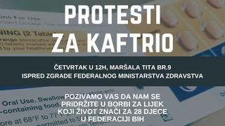 Najavljen protest ispred Ministarstva zdravstva FBiH: Lijek košta godišnje oko pola miliona KM, a u RS je besplatan