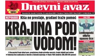 U današnjem "Dnevnom avazu" čitajte: Krajina pod vodom